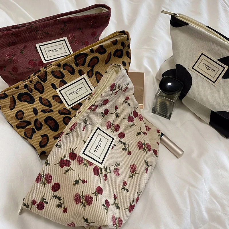 Cosmetic Bag Women Floral Make - Korean Skincare Routine ulasan dan harga
