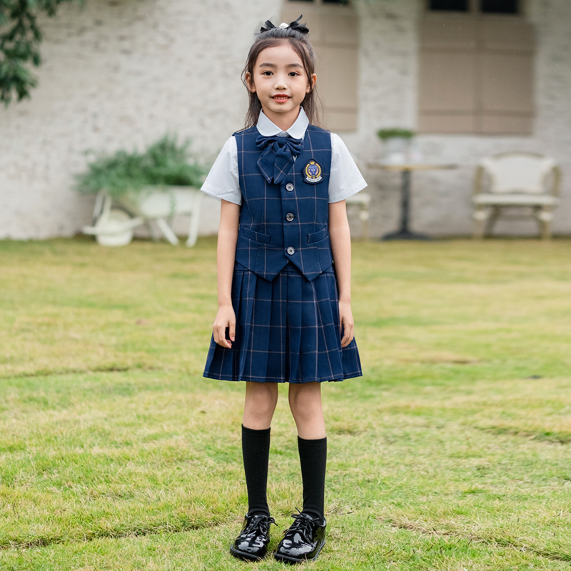 Kids British Plaid Vest Shirt  - Korean Lifestyle ulasan dan harga