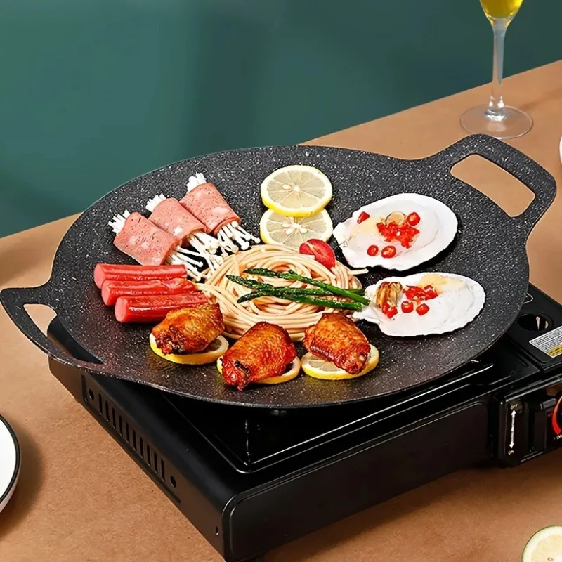 Non-stick Roasting Pan Cast Ir - Korean Bbq Grill ulasan dan harga