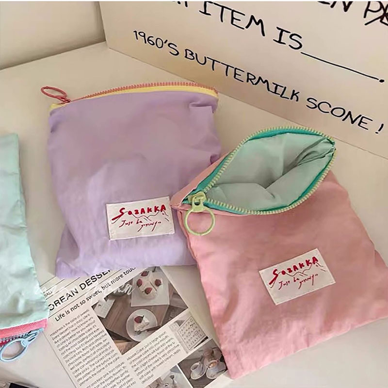 Solid Colour Makeup Bags Korea - Korean Skincare Routine ulasan dan harga